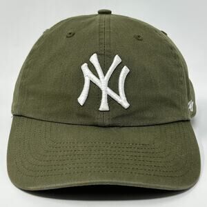 New York NY Yankees Dad Hat Baseball Cap 47 Brand Strapback Military Army Green